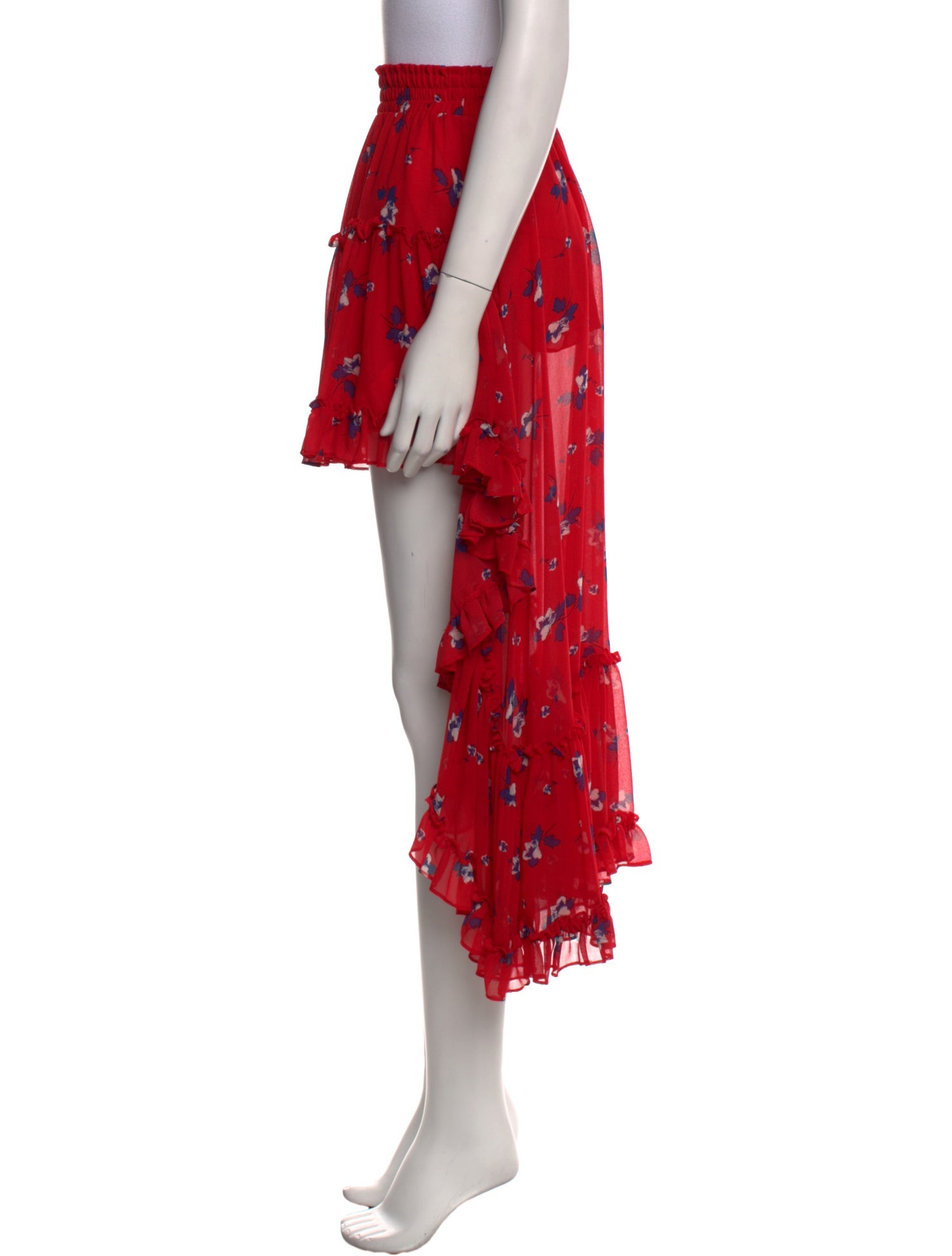 MISA Los Angeles Floral Print Midi Length Skirt